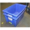 LOT OF 2 BLUE 18" X 11" X 9" BINS