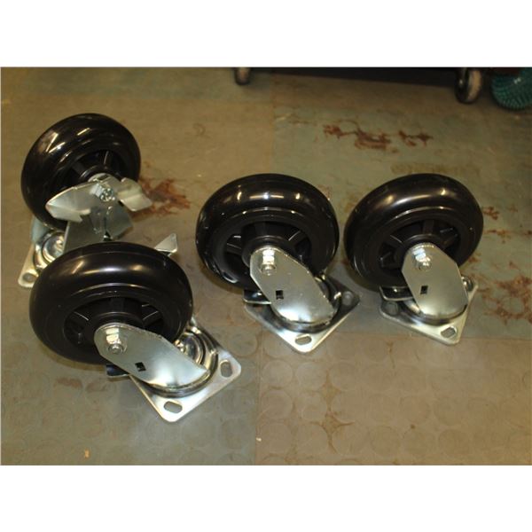 FOUR 6  CASTORS WITH HARDWARE