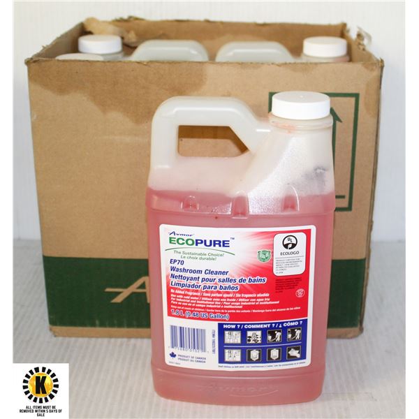 4 BOTTLES OF AVMOR ECOPURE E750 WASHROOM CLEANER