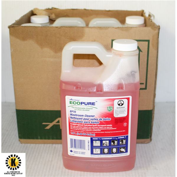 4 BOTTLES OF AVMOR ECOPURE E750 WASHROOM CLEANER