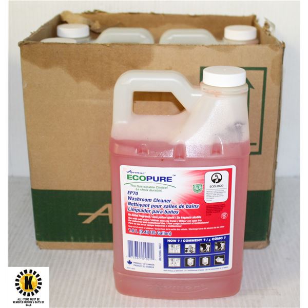 2 BOTTLES OF AVMOR ECOPURE E750 WASHROOM CLEANER