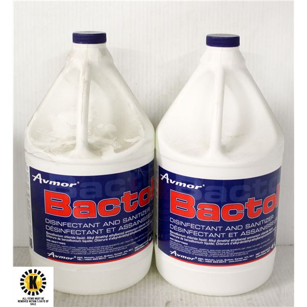 2 X 4L AVMOR BACTOL DISINFECTANT / SANITIZER