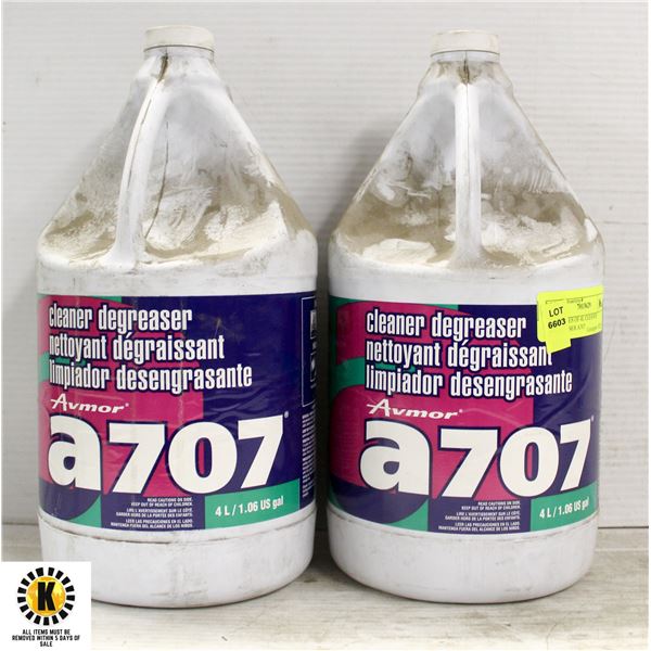 2 BOTTLES OF 4L CLEANER DEGREASER A707