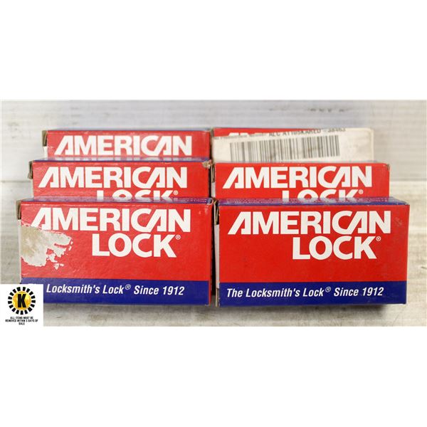 LOT OF 6 AMERICAN LOCK PADLOCKS