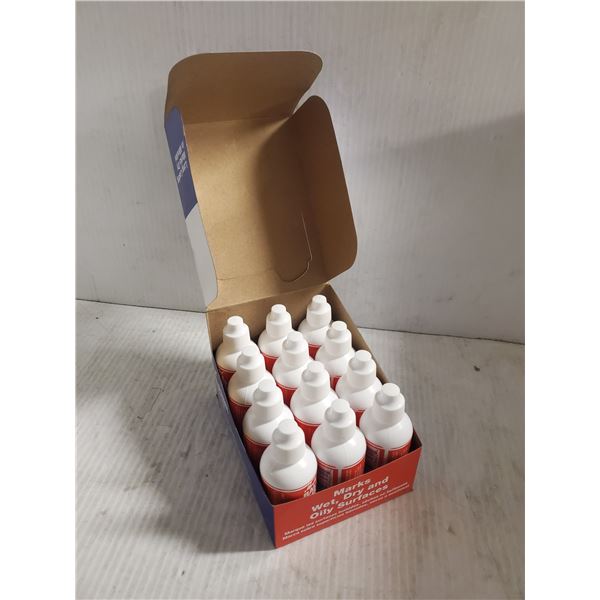 BOX OF MARKAL BALL PAINT MARKER RED