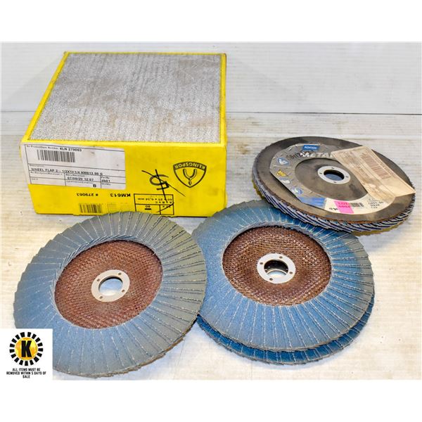 ASSORTED FLAP DISC'S INCLUDING 1/2"X1"X1/4" 80G &