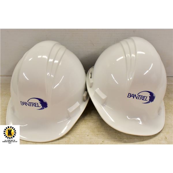 LOT OF 2 BANTREL WHITE HARDHAT