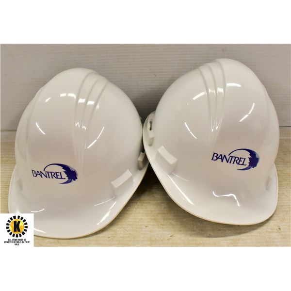 LOT OF 2 BANTREL WHITE HARDHAT