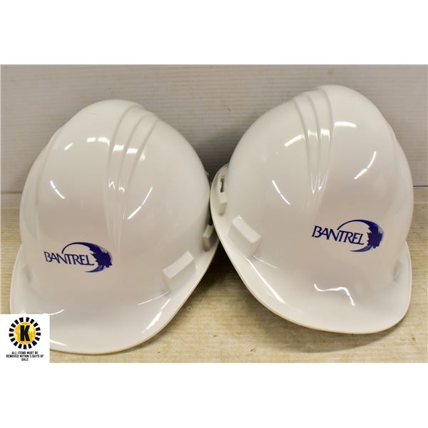 LOT OF 2 BANTREL WHITE HARDHAT