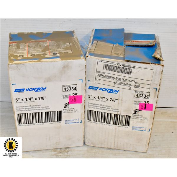 2 BOXES OF WHEEL GRINDING TYPE 27 5X1/4X7/8