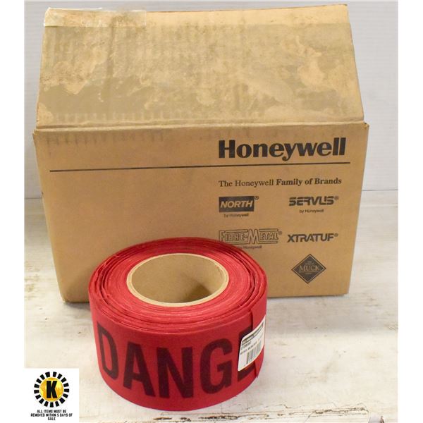 BOX OF RED DANGER TAPE COT