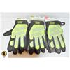 Image 1 : 3 PAIRS OF HIVIZ THE ORIGINAL MULTIPURPOSE GLOVES