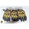 Image 1 : 3 PAIRS OF YELLOW GREASE MONKEY WORK GLOVES