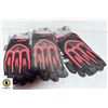 Image 1 : 3 PAIRS OF RED GREASE MONKEY WORK GLOVES