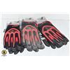 Image 1 : 3 PAIRS OF RED GREASE MONKEY WORK GLOVES