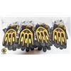 Image 1 : 4 PAIRS OF YELLOW GREASE MONKEY WORK GLOVES