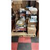 Image 1 : PALLET OF PPE INCLUDES COVERALLS GLOVES AND MORE