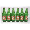 Image 1 : 6 BOTTLES OF 7UP COLLECTIBLE BOTTLES
