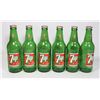 Image 1 : 6 BOTTLES OF 7UP COLLECTIBLE BOTTLES