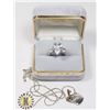 Image 1 : SIZE 6.5 CUBIC ZIRCONIA RING IN GIFT BOX SOLD WITH