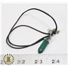 Image 1 : NEW GREEN WITH RINGS GEOMETRIC CHARM NECKLACE