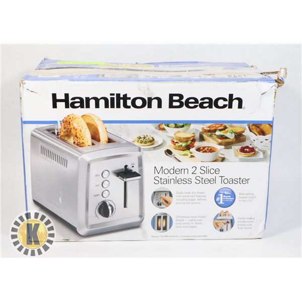 HAMILTON BEACH STAINLESS STEEL TOASTER