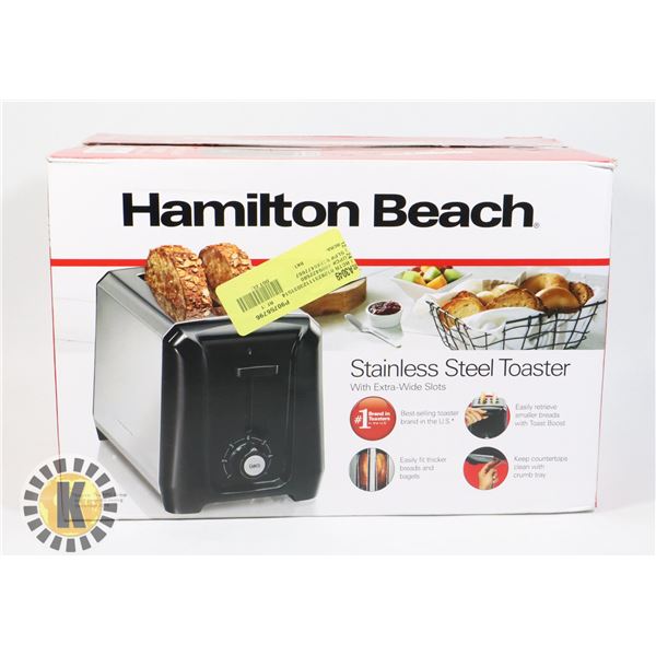 HAMILTON BEACH STAINLESS STEEL TOASTER