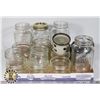 ESTATE FLAT OF VINTAGE CANNING JARS