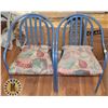 Image 1 : LOT OF TWO BLUE ARM CHAIRS