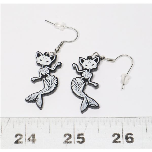 NEW CAT FISH MERMAID SKELTON DROP EARRINGS