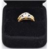 Image 1 : 14K HGE Wedding Set 5mm CZ Solitaire by Lind, 6.5