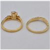 Image 3 : 14K HGE Wedding Set 5mm CZ Solitaire by Lind, 6.5