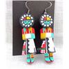 Image 1 : Navajo Hopi Sun God Kachina Earrings