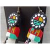 Image 3 : Navajo Hopi Sun God Kachina Earrings