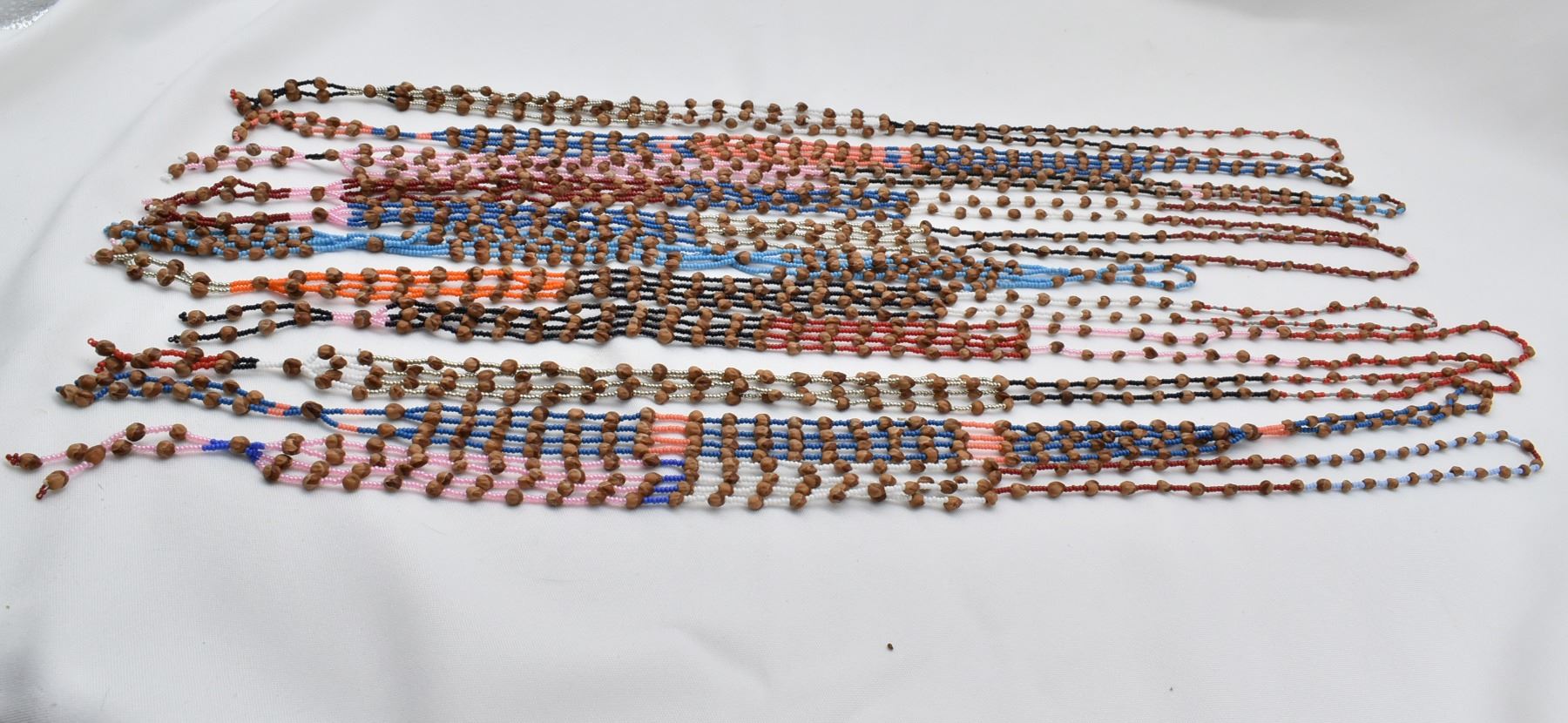 11 Native American Navajo Ghost Bead Necklaces