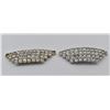 Image 1 : Vintage Art Deco Prong Set Rhinestone Shoe Clips