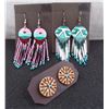 Image 4 : 3 Pairs of Native American Earrings