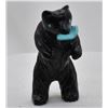 Image 1 : Zuni Jet Standing Bear Fetish, Andres Quandelacy