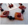 Image 2 : Carnelian and Onyx Choker with Earrings