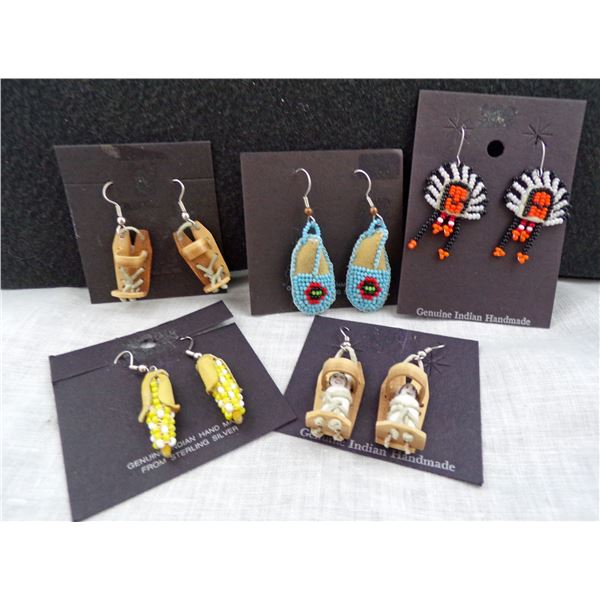 5 Pairs of Navajo Earrings