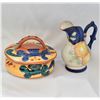 Image 1 : Ceramic Pottery Covered Dish and Pitcher