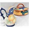 Image 2 : Ceramic Pottery Covered Dish and Pitcher