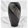 Image 1 : Large Black Tiled Glass Vase