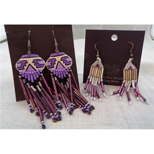 2 Pairs of Native American Earrings