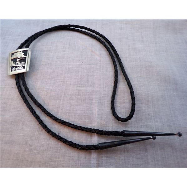 Navajo Sterling Storyteller Bolo Tie by T. Billy