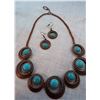 Image 1 : Estate Copper Tone and Faux Turquoise Set
