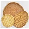 Image 1 : 3 Native American Hopi Sifter Baskets