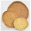 Image 8 : 3 Native American Hopi Sifter Baskets