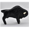 Image 2 : Zuni Jet Buffalo Fetish by Avery Quandelacy
