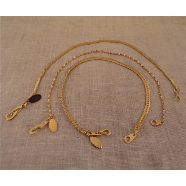 3 American Showcase Gold-Tone Bracelets